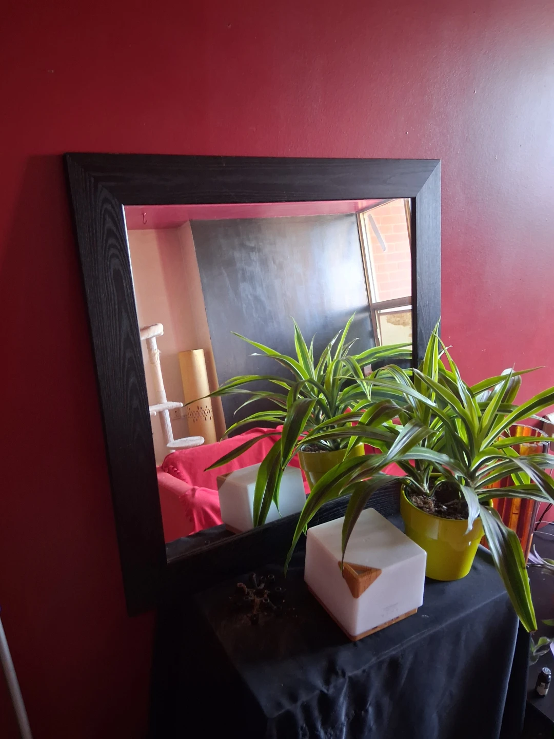 Black Wood Framed Mirror