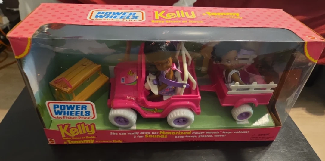 Fisher-Price Power Wheels Kelly & Tommy Jeep with Trailer - photo 2