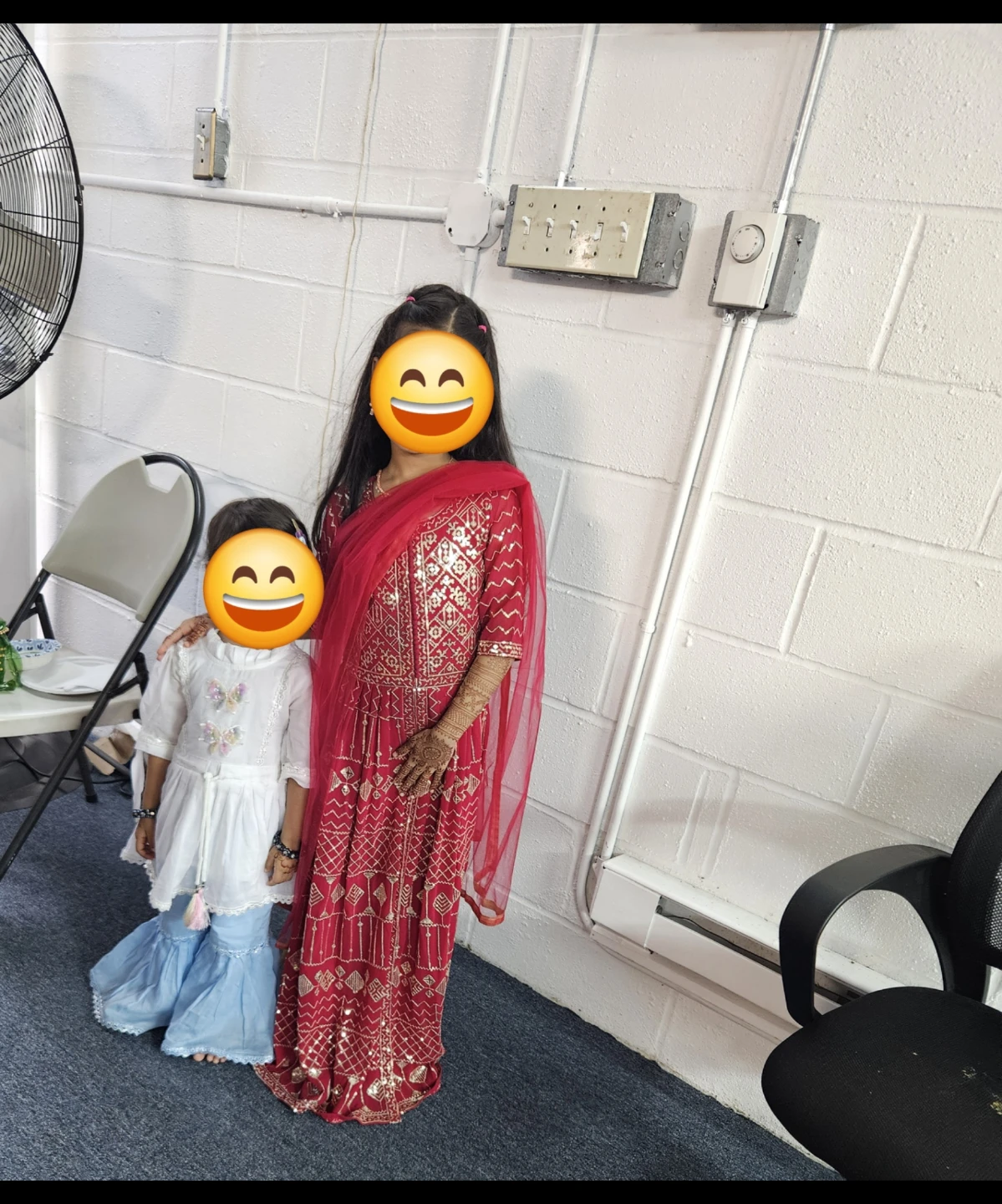 Red Indian Dress with Gold Embroidery