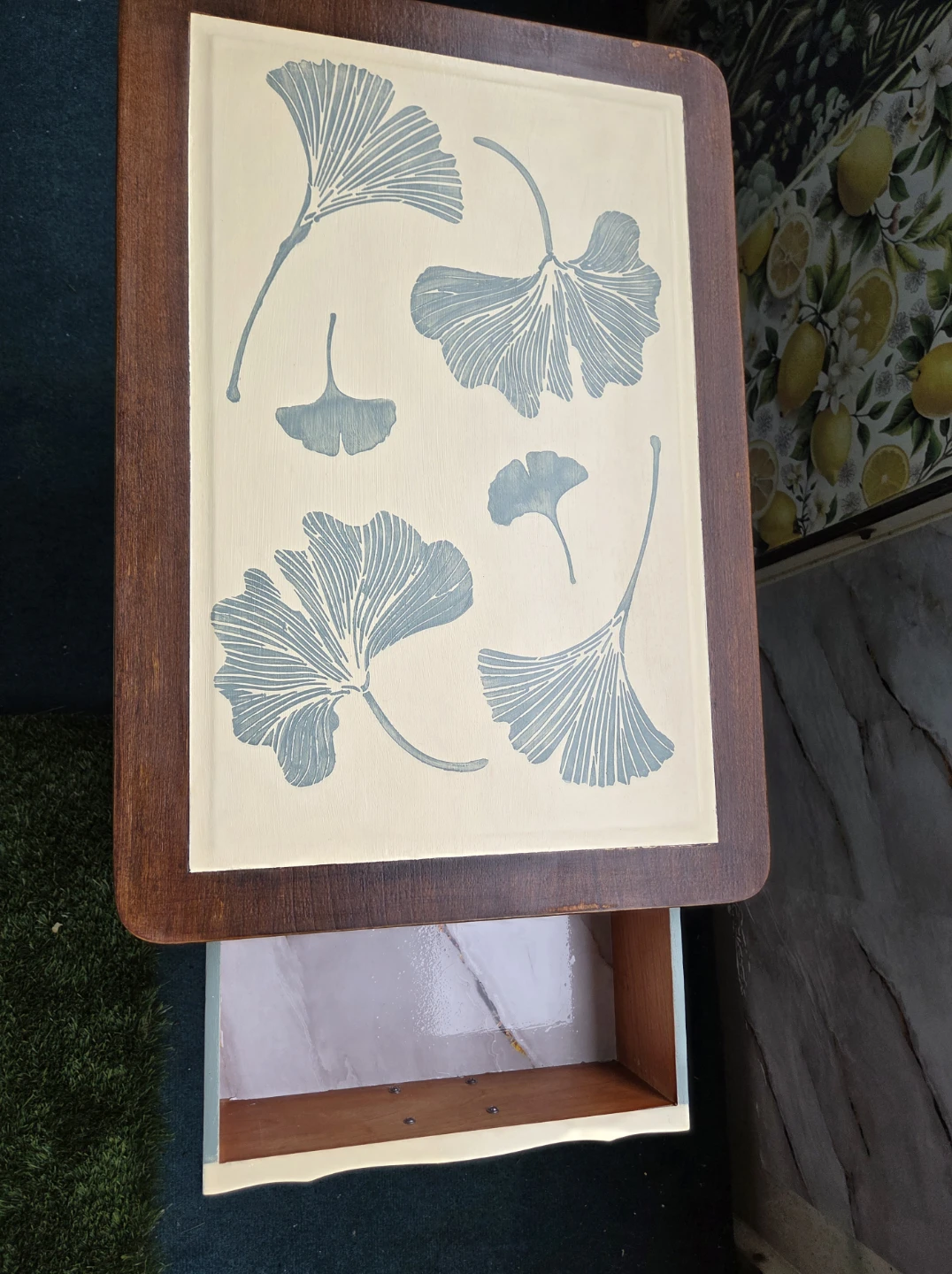Vintage Side Table with Drawer - photo 2