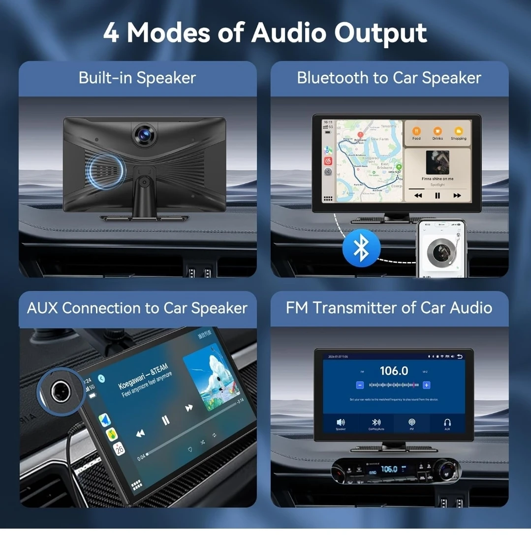 9 inch Wireless CarPlay Android Auto Screen - photo 5