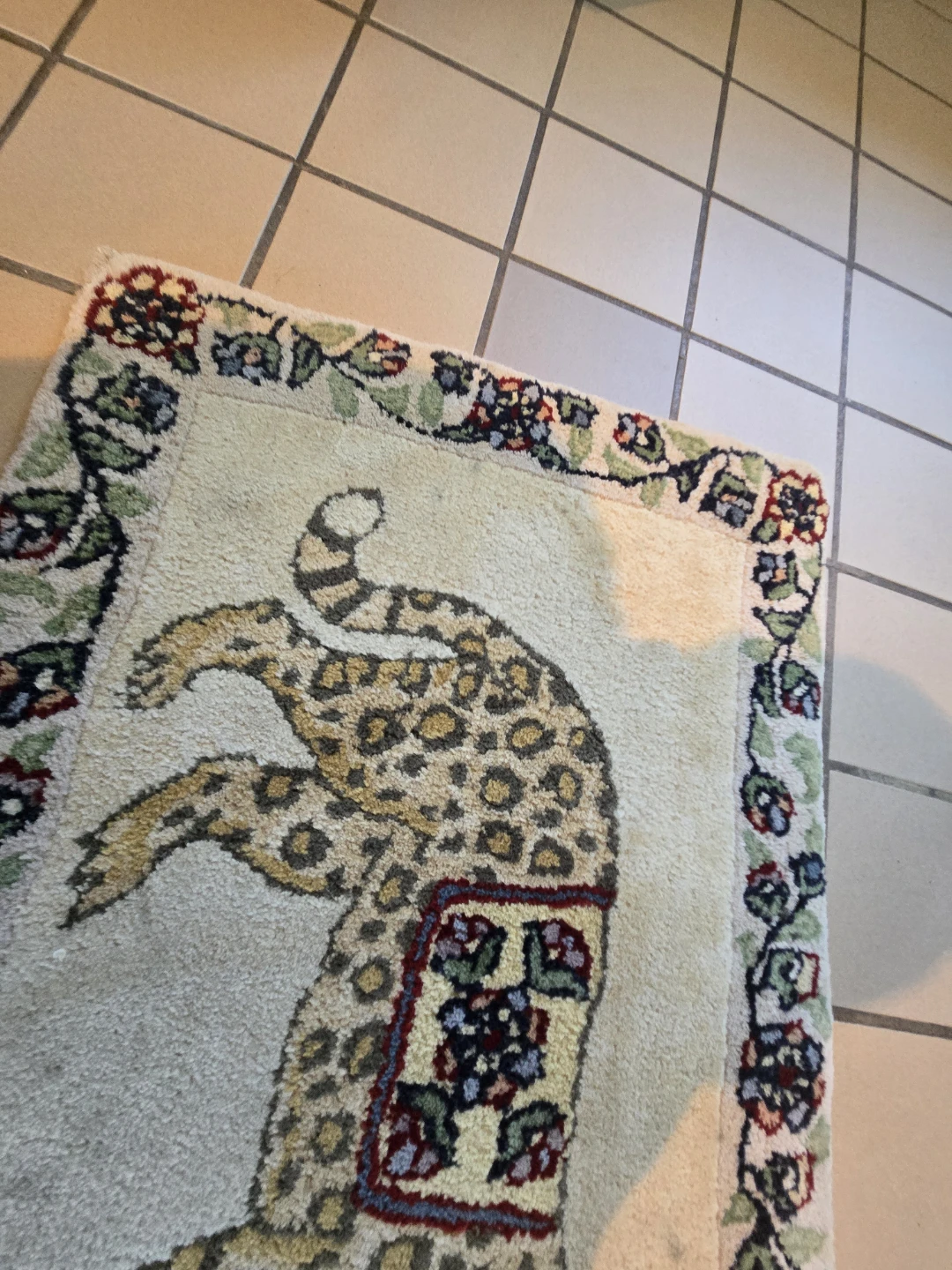 Handcrafted Wool Leopard Rug - Made in India - photo 3