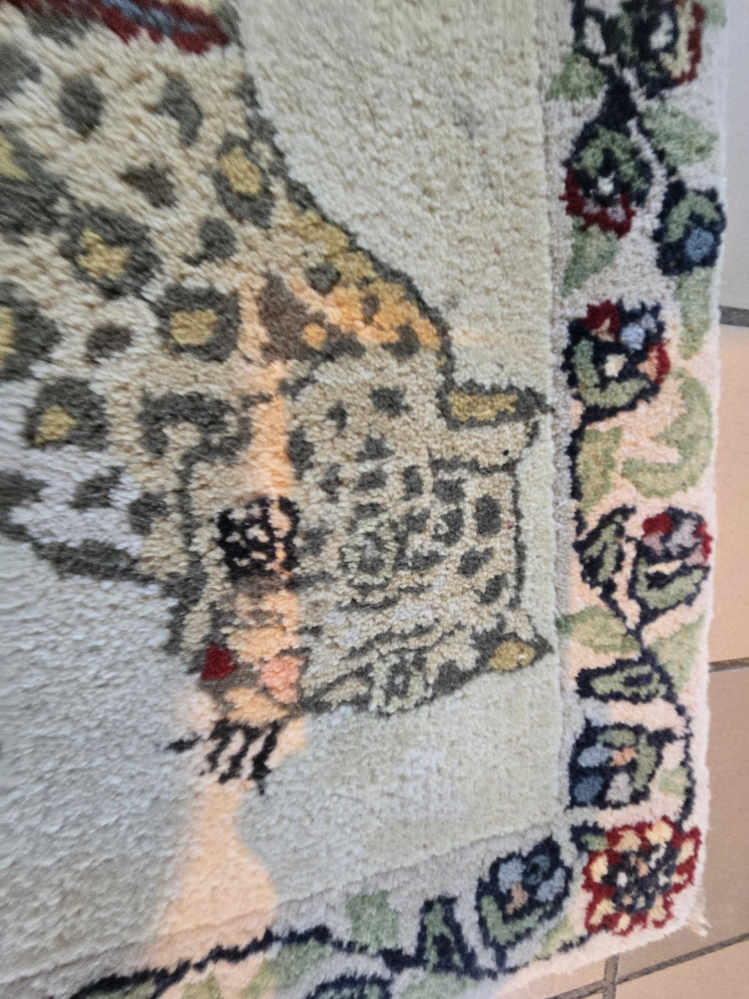 Handcrafted Wool Leopard Rug - Made in India - photo 4