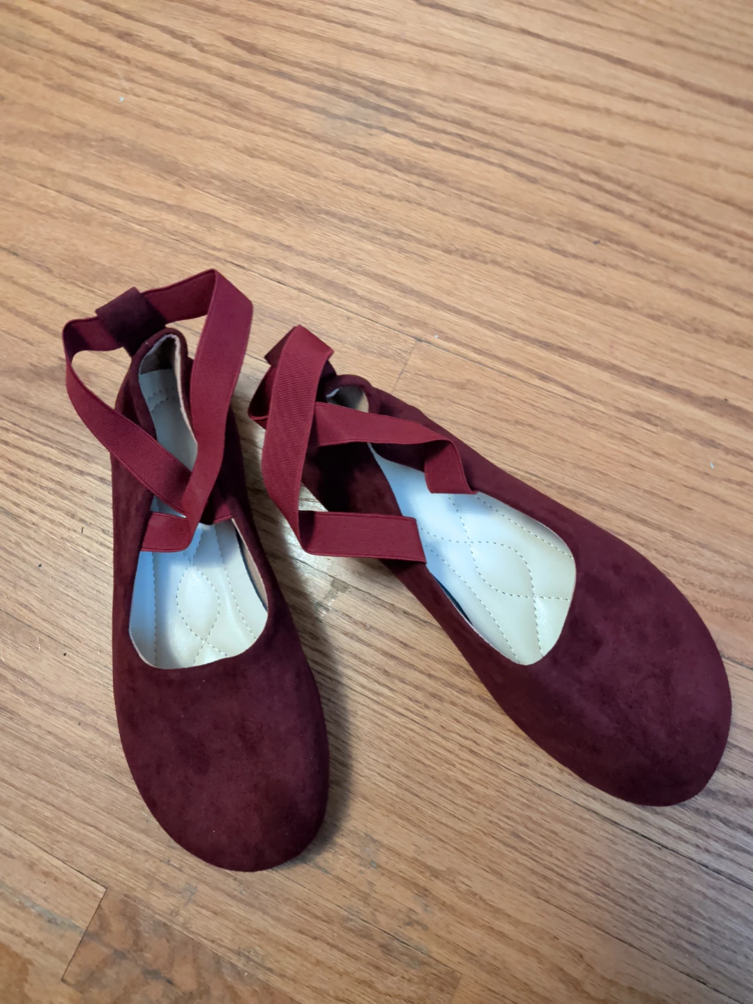 Ballet Flats - Burgundy, Size 39
