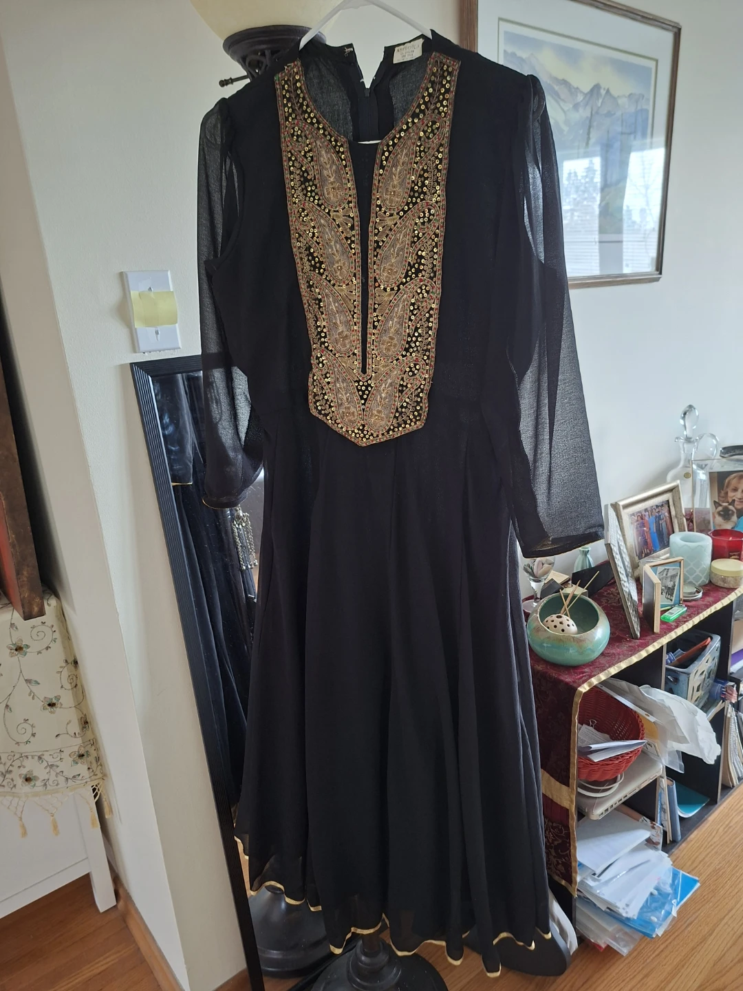 Women's Beaded Black Dress - photo 3