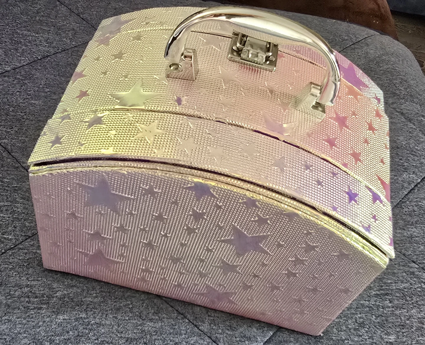 Iridescent Star Jewelry Box with Mirror