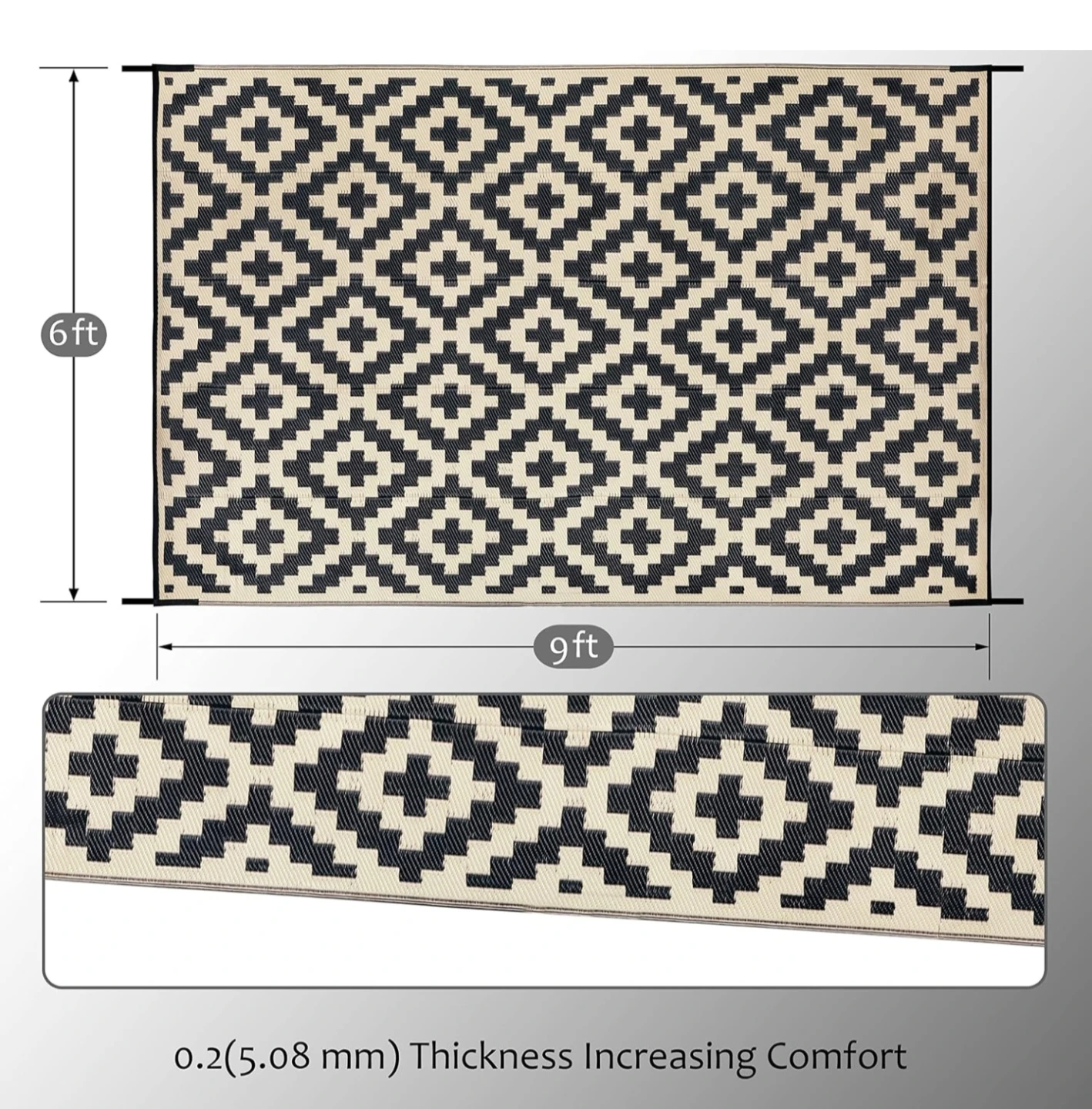 Brand New Outdoor Area Rug - 6ft x 9ft - photo 4
