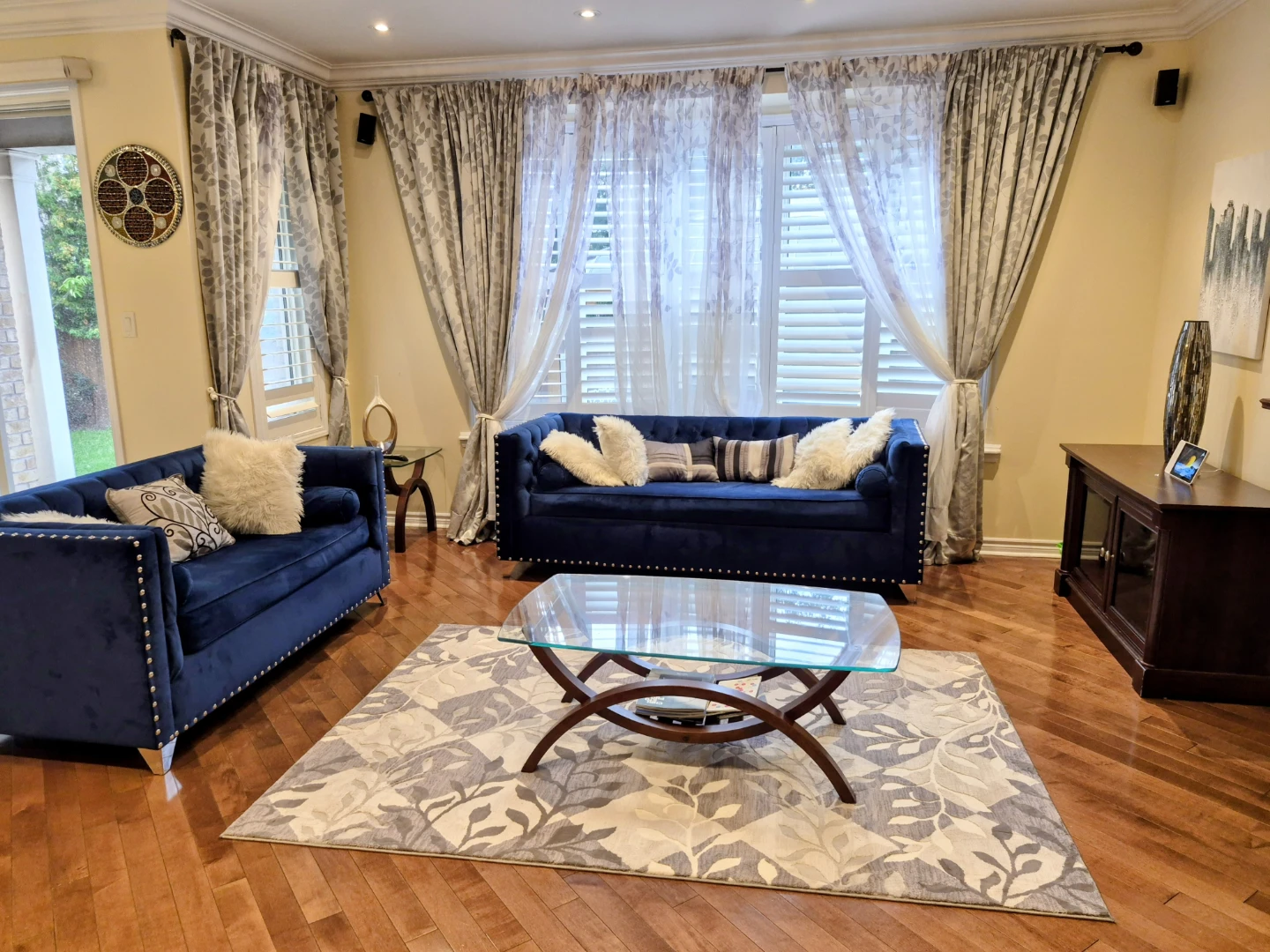 Blue Velvet Chesterfield Sofa