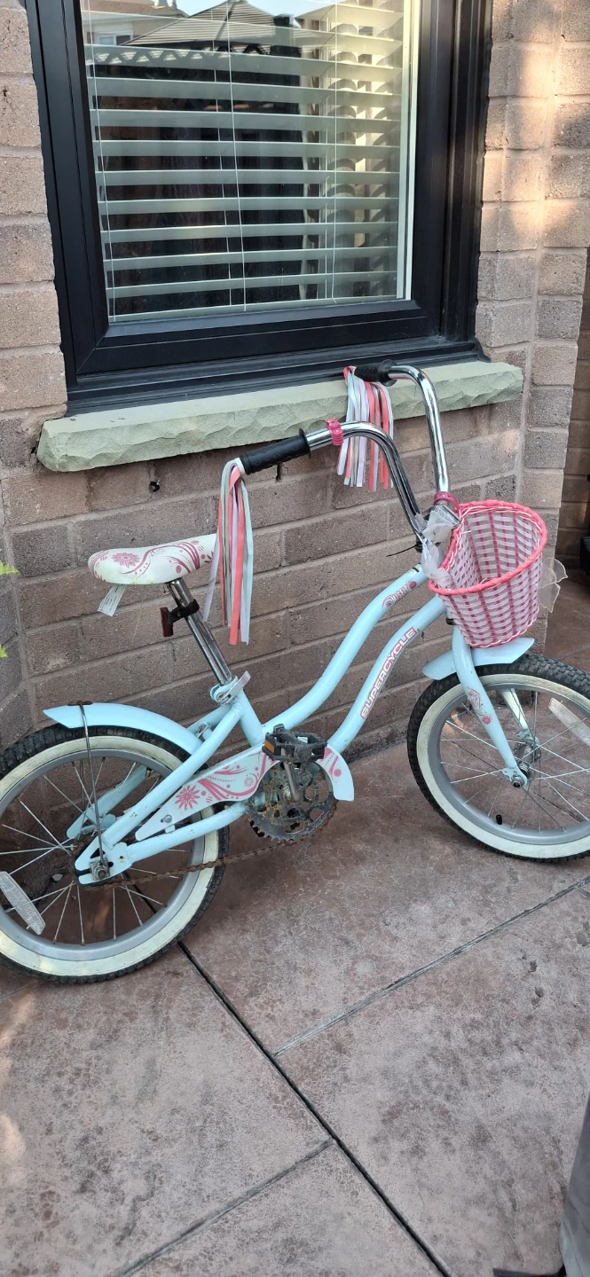 Light Blue Girls' Bicycle with Basket - photo 2