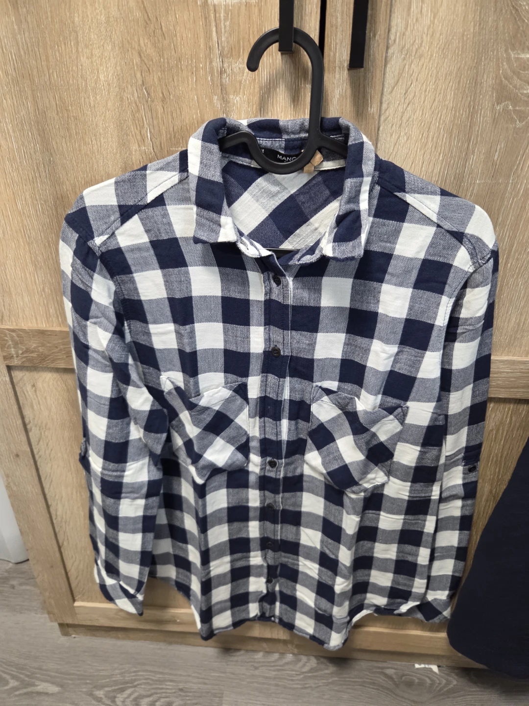 Mango Basics Plaid Button-Up Shirt
