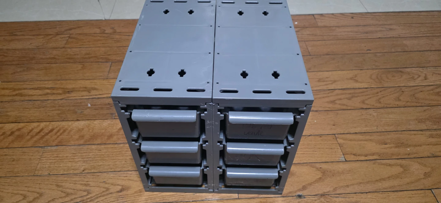 Set of 2 Gray Plastic Storage Drawers / tools box - photo 4