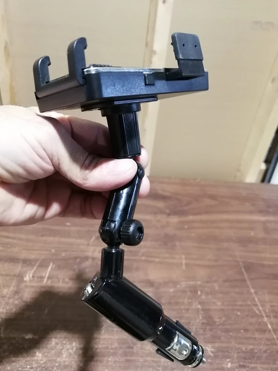 Black Car Phone Mount with Charger