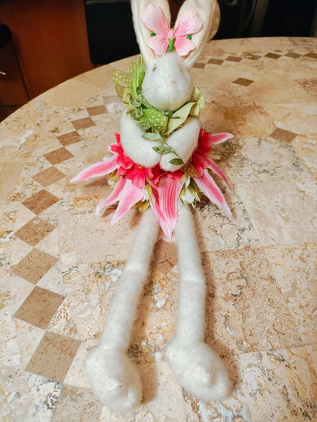 Charming Felt Ballerina Easter Bunny Figurine (17”) - photo 2