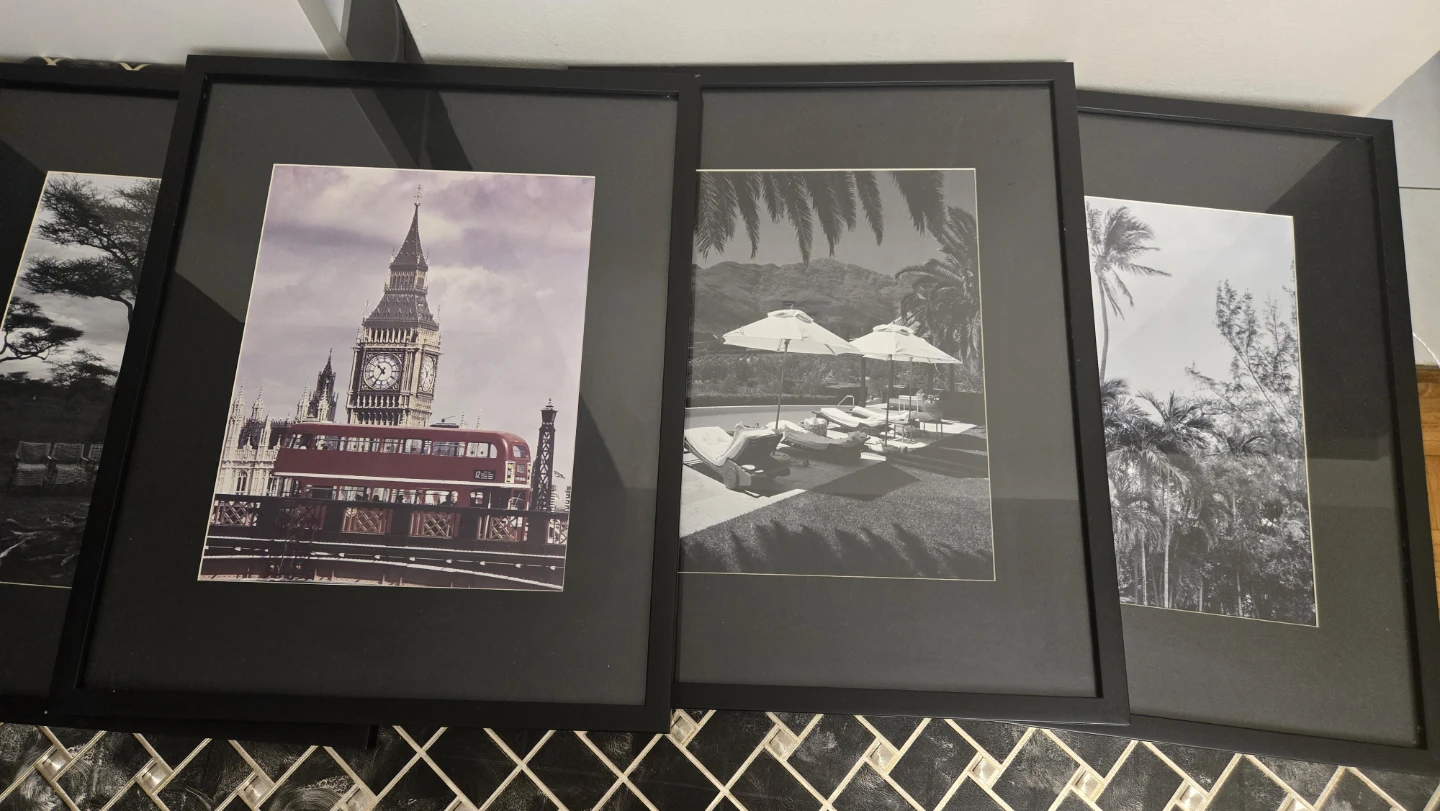 Set of 4 Framed Prints - Travel Scenes