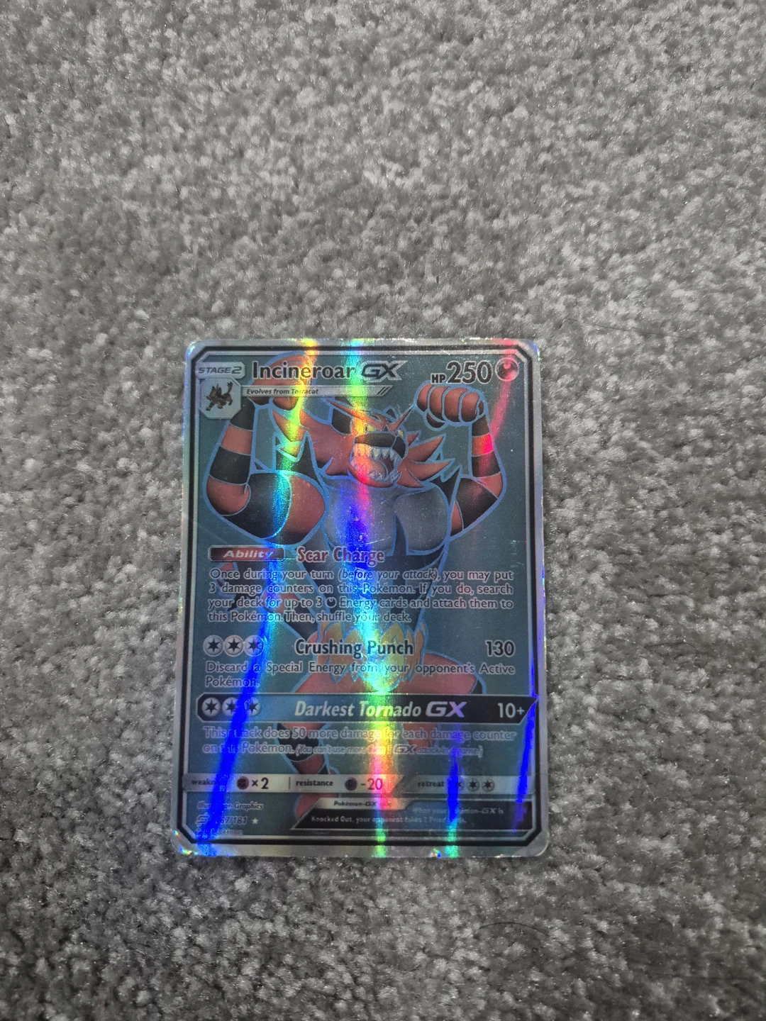 Pokémon Incineroar GX Card