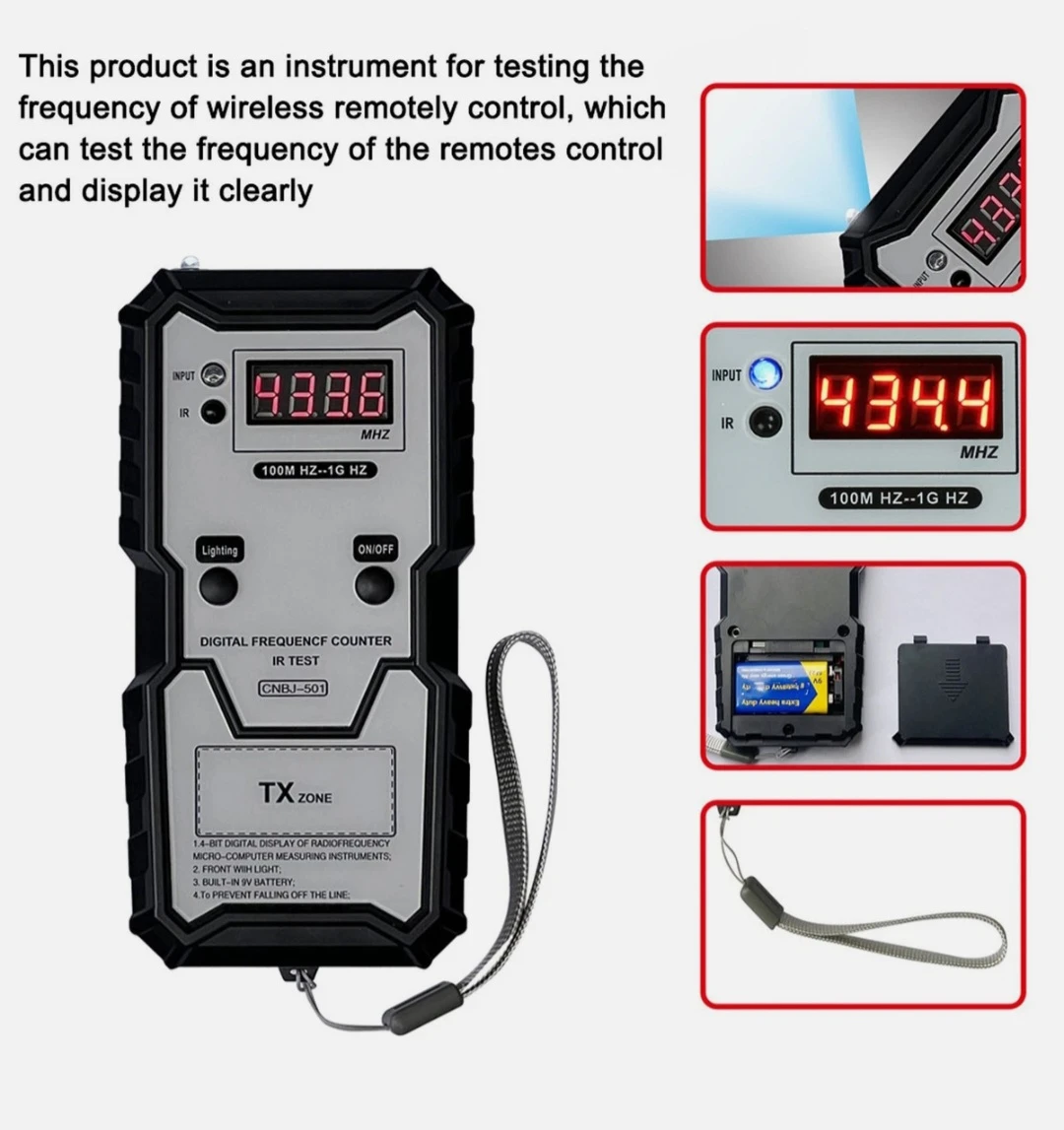 Remote Control Frequency Tester 100MHz‑1GHz Car Key Garage Door - photo 2