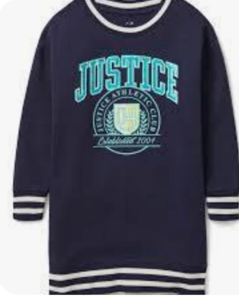 Justice Athletic Club Navy Long Sleeve Top