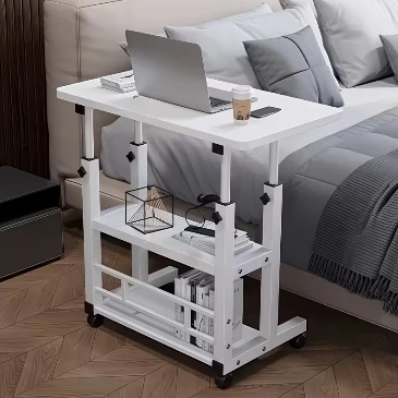 Adjustable Rolling Bedside Table