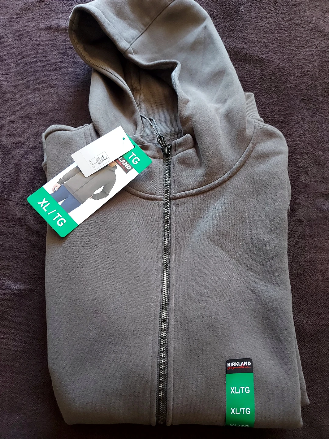 Very warm and thick Kirkland Signature XL grey zip up hoodie - photo 4