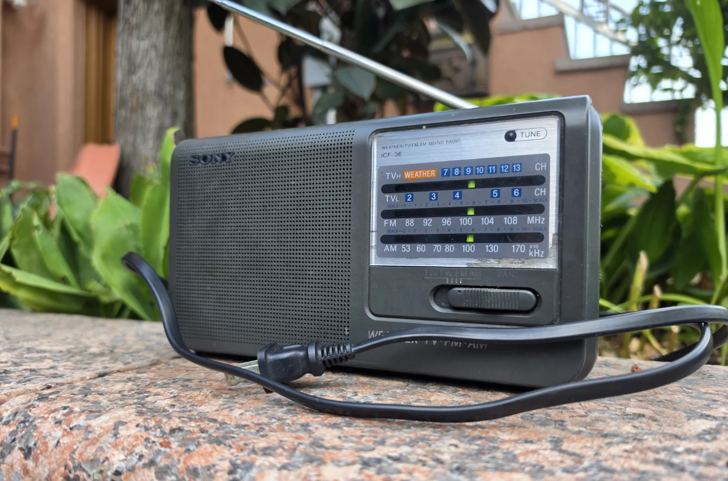 Sony ICF-36 Weather/TV/FM/AM 4Band Portable Radio For Parts
