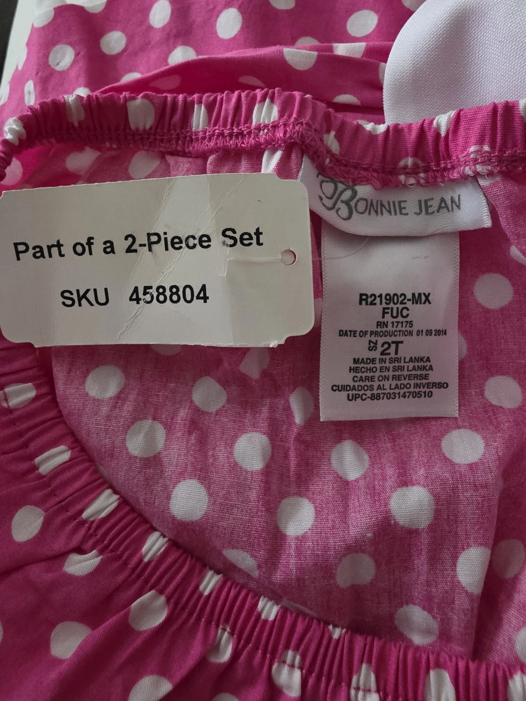 Bonnie Jean Pink Polka Dot Dress & Bloomer Set 2T - photo 3