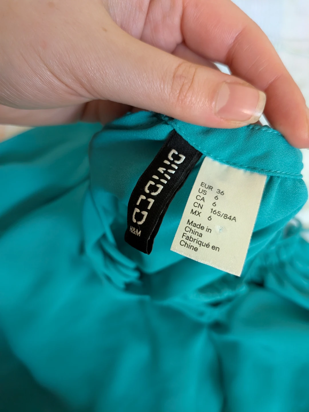 H&M Turquoise Cold Shoulder Blouse - photo 5