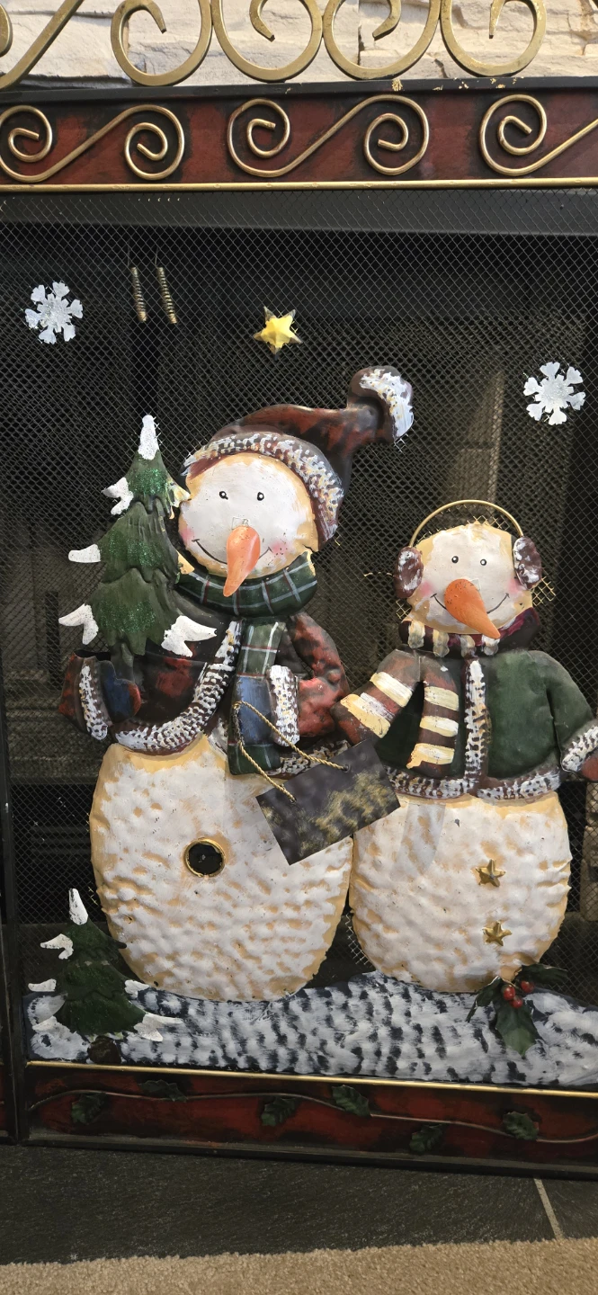 Snowman Fireplace Screen - photo 3