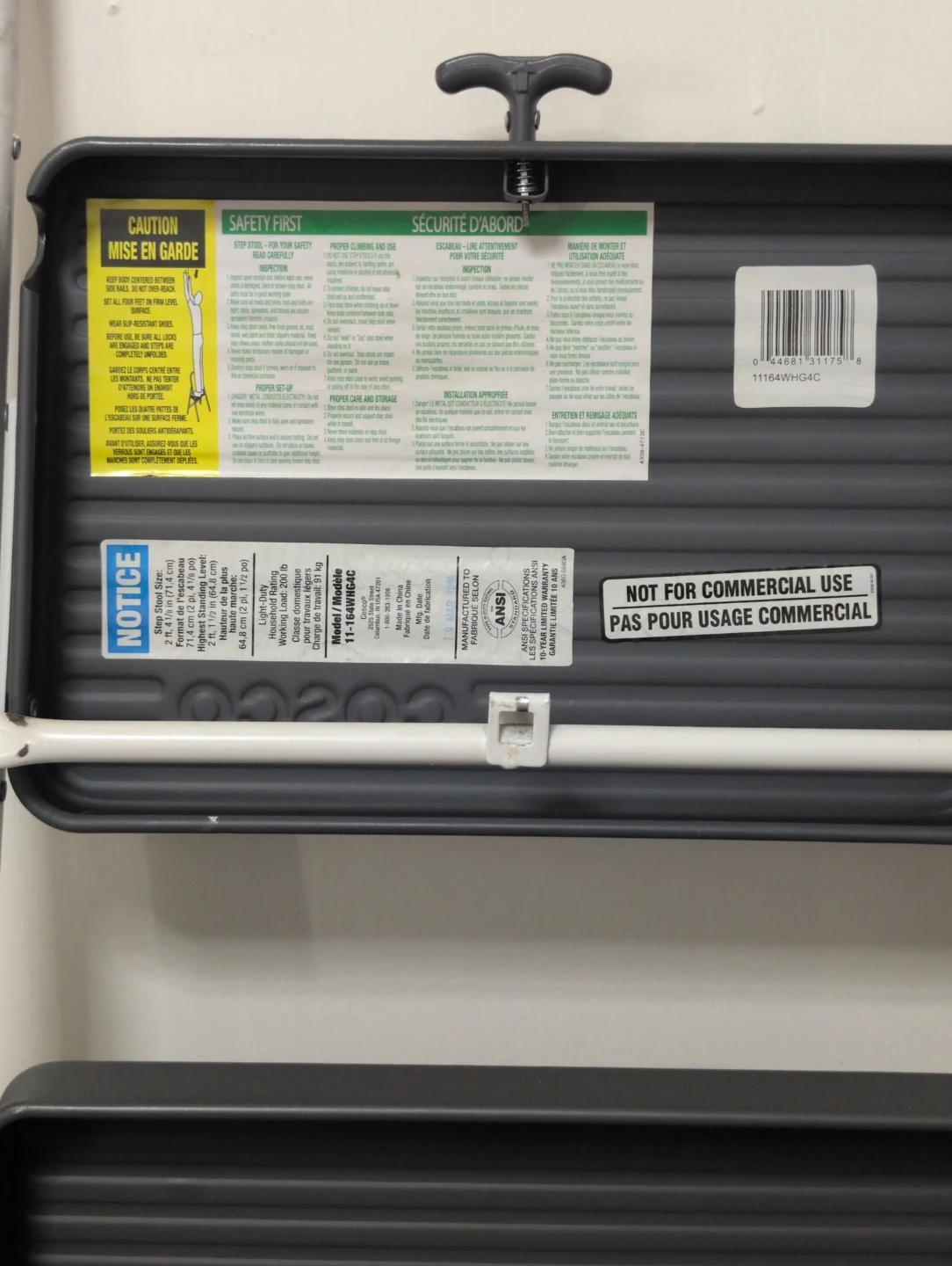 Cosco 3-Step Folding Step Stool Ladder - photo 4