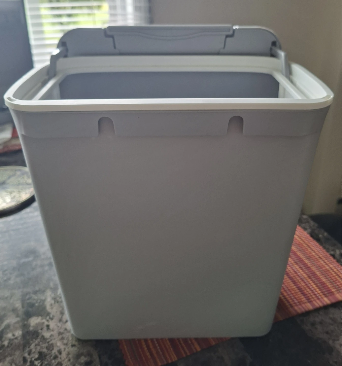 Grey Plastic Trash Can - photo 3