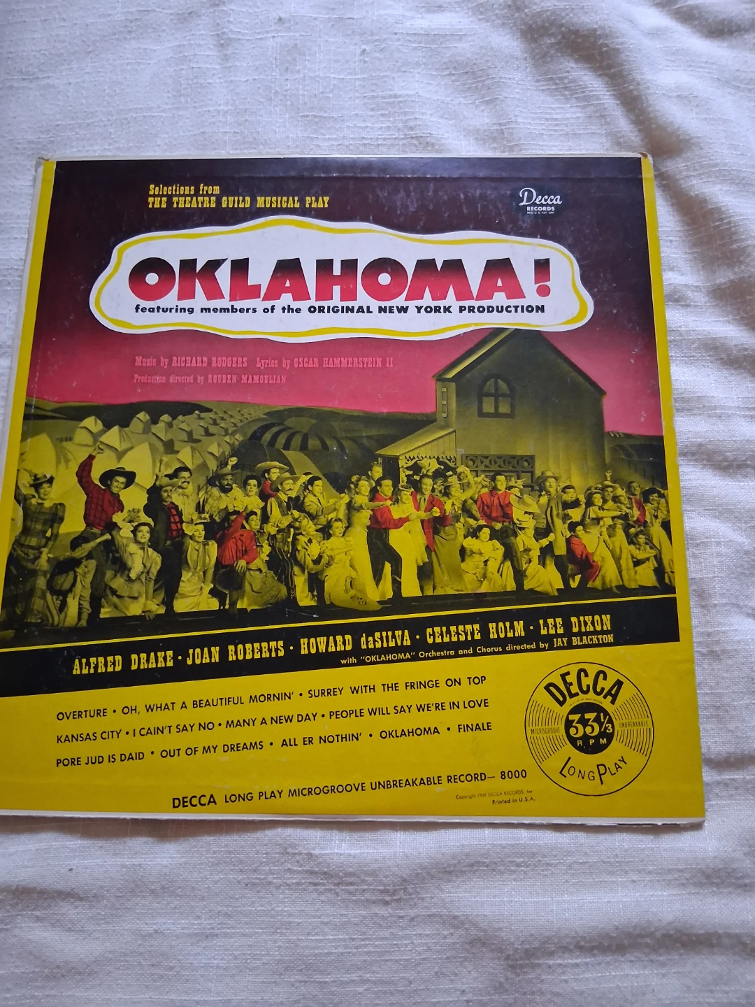 Oklahoma! Original Broadway Cast Vinyl LP Decca Records