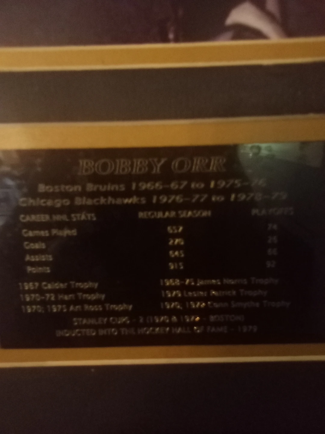 Bobby Orr Framed Photo Display Boston Bruins 1966-1976 - photo 4