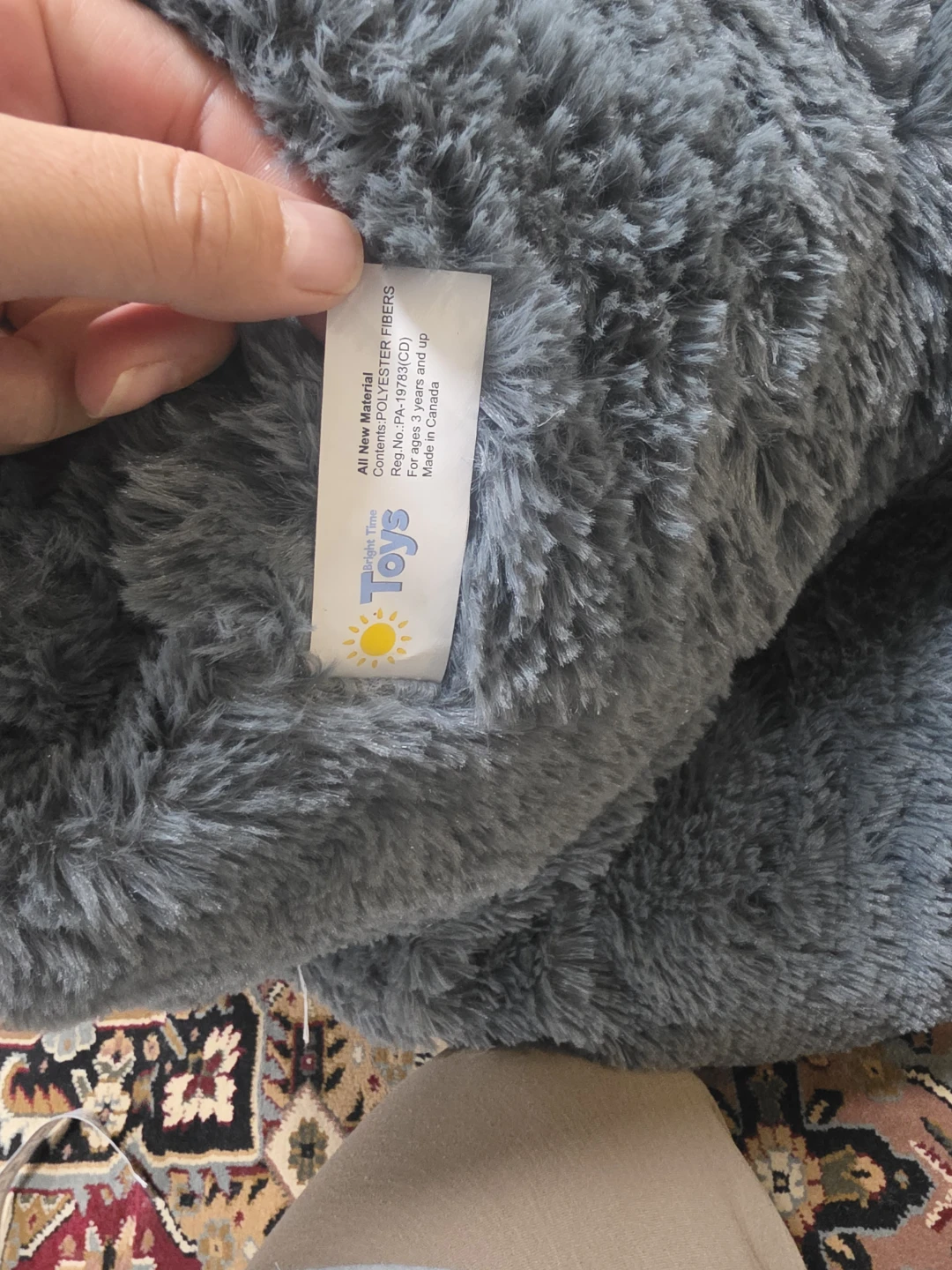 Light Time Toys Giant Teddy Bear - Grey - photo 4