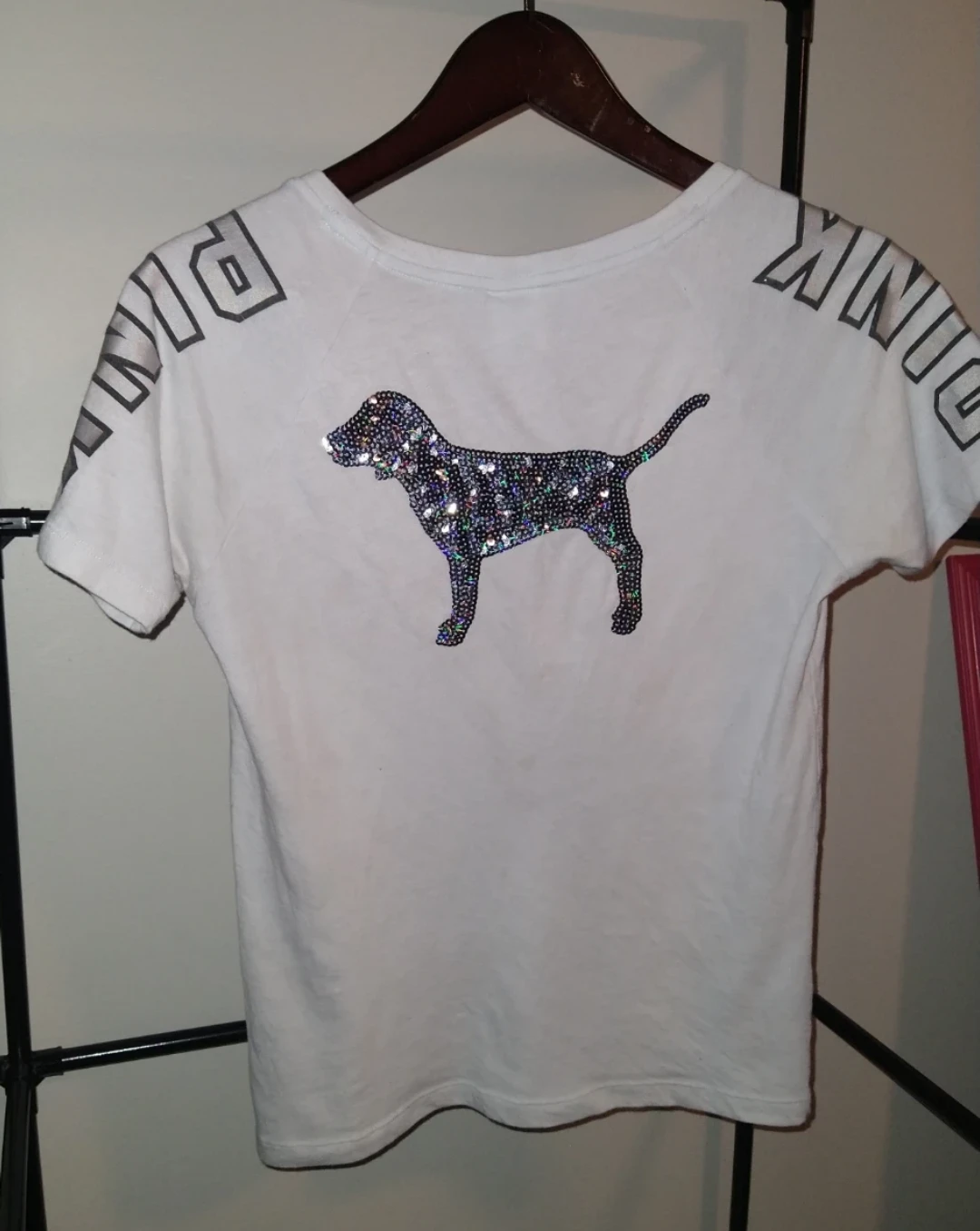VS PINK Bling Campus T-Shirt & Colorblock Leggings Set XS - photo 3