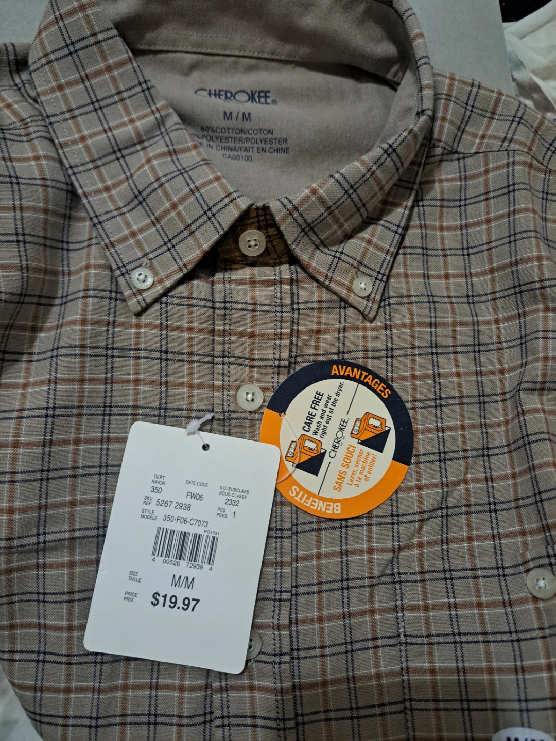 Cherokee Plaid Button-Up Shirt - M/M