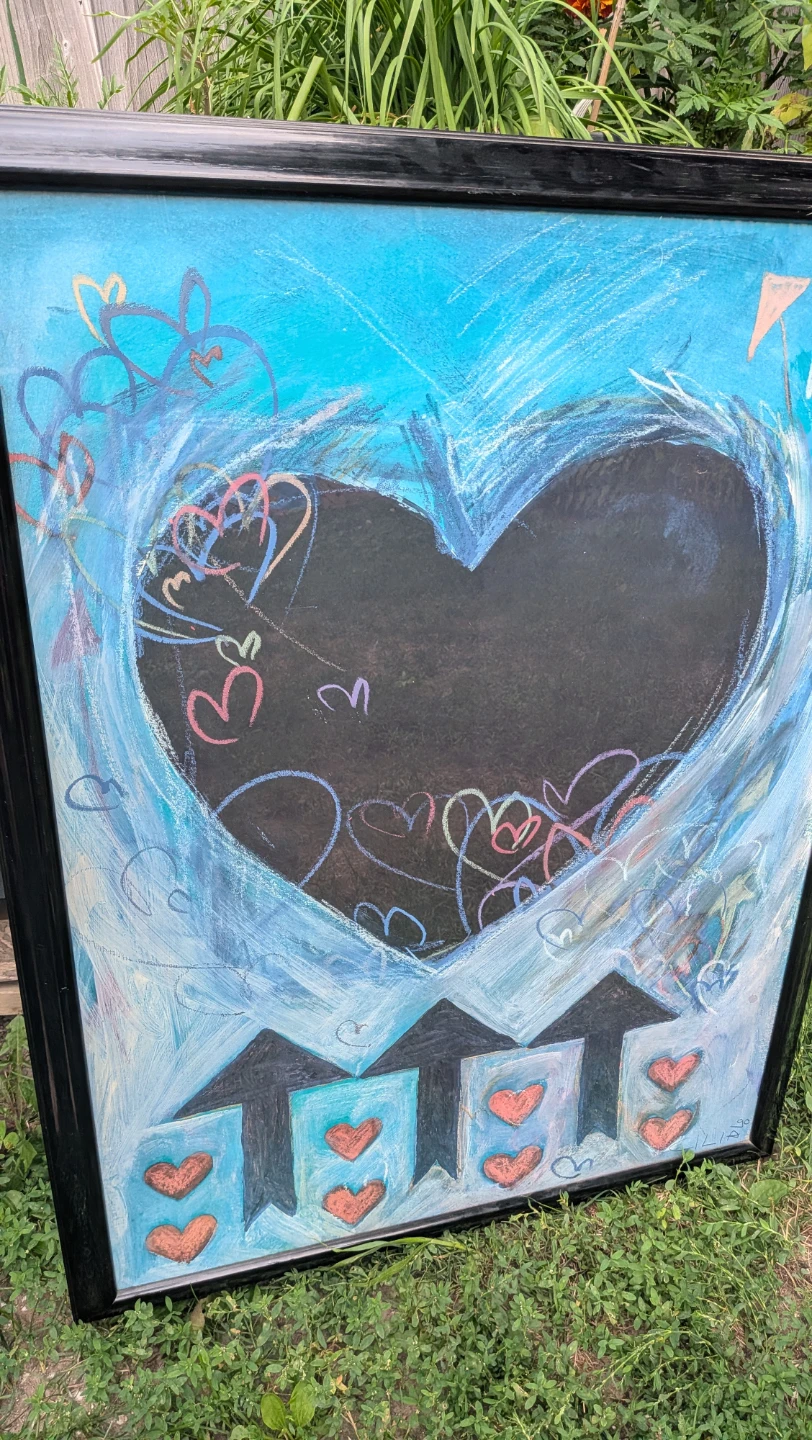 Framed Artwork (print) with Heart Design Germany