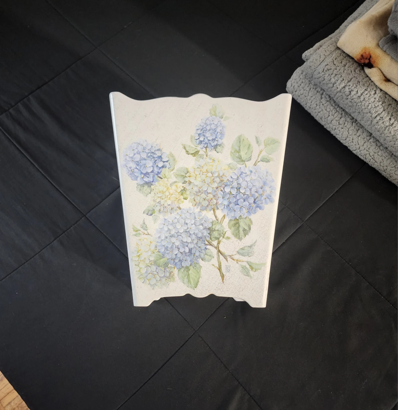 Decorative Trash Can with Floral Print - photo 2