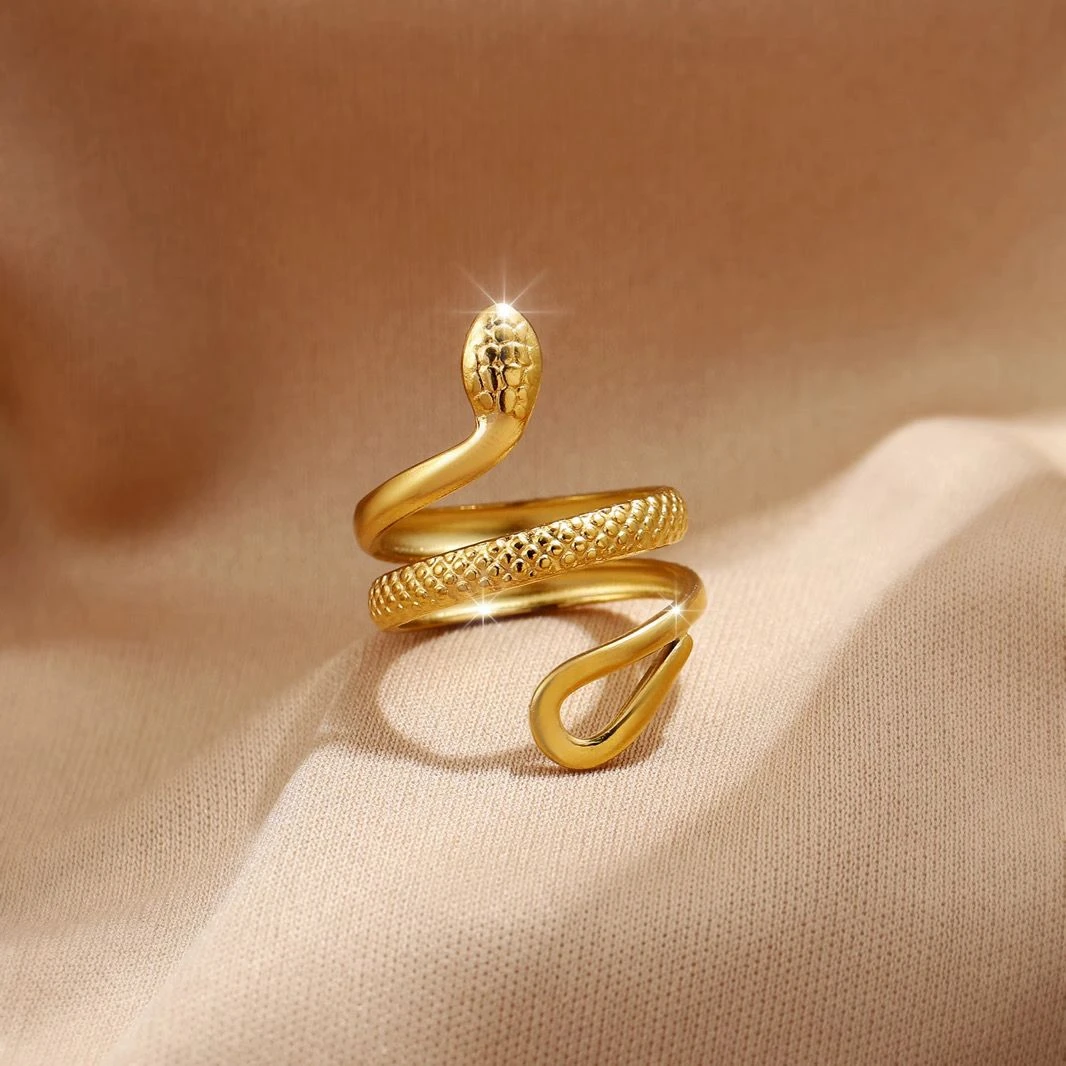 Gold Snake Wrap Ring