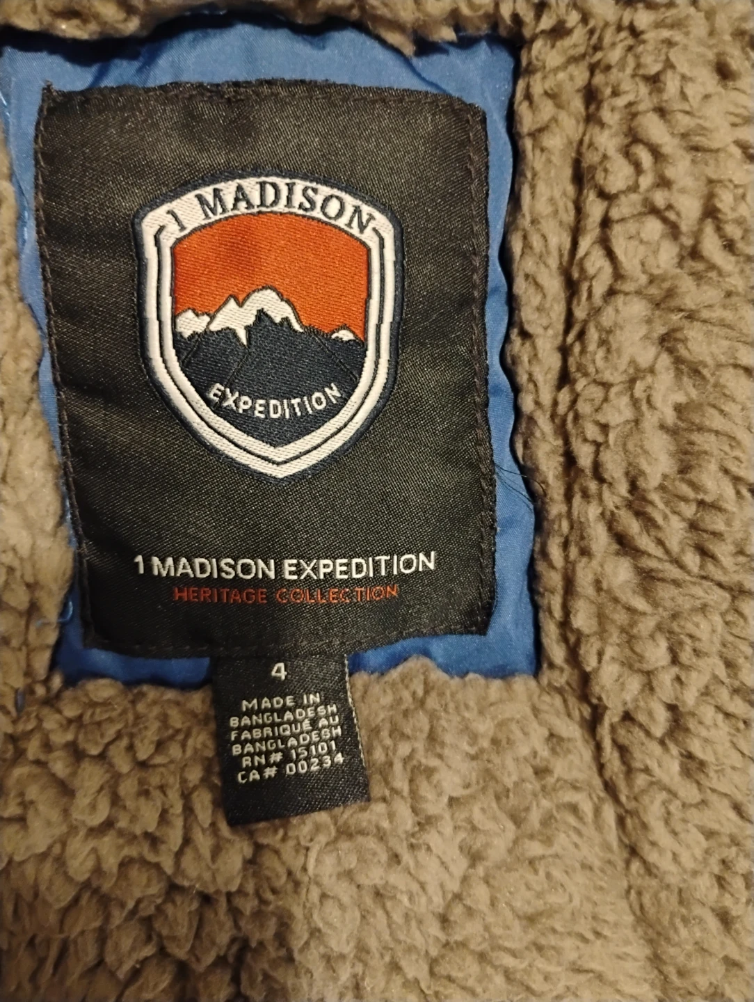 1 Madison Expedition Blue Lined Parka Jacket - photo 5