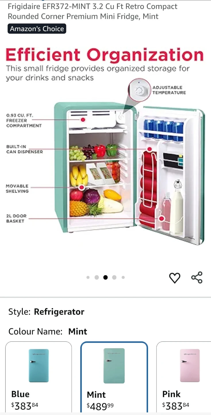 Frigidaire 3.2 Cu Ft Retro Compact Rounded Corner -  Mini Fridge - photo 5