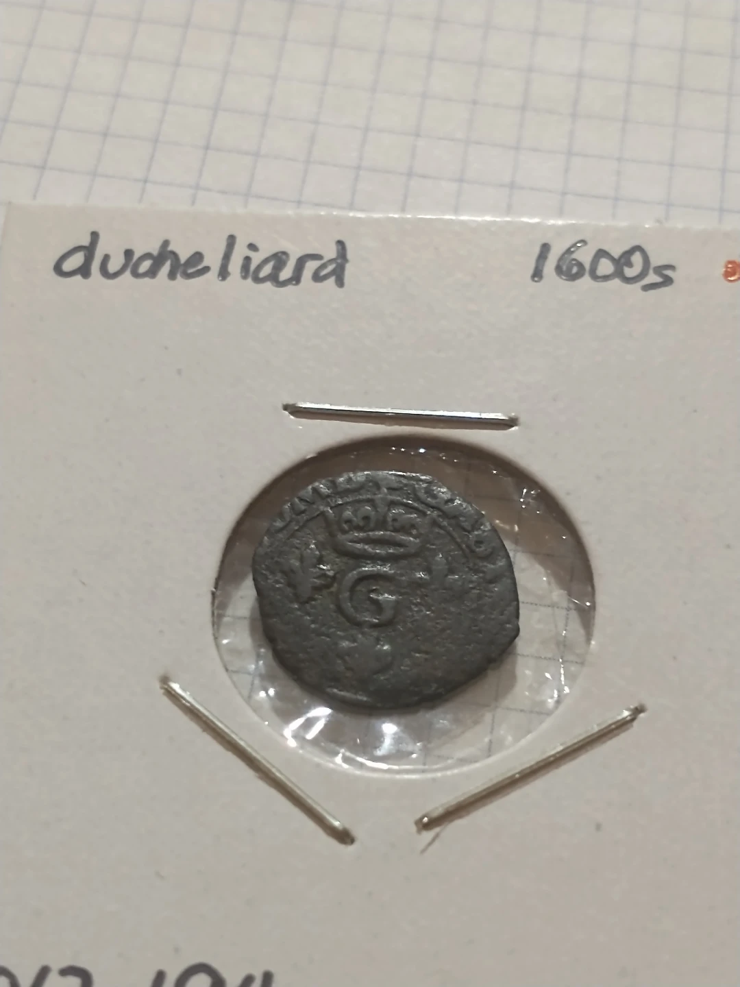 Beautiful 1600s France duche Liard, unattributed year/ruler - photo 5