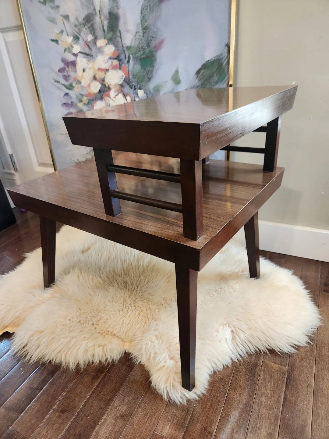 MID CENTURY 2 Tiered End Table OR plant stand - photo 2
