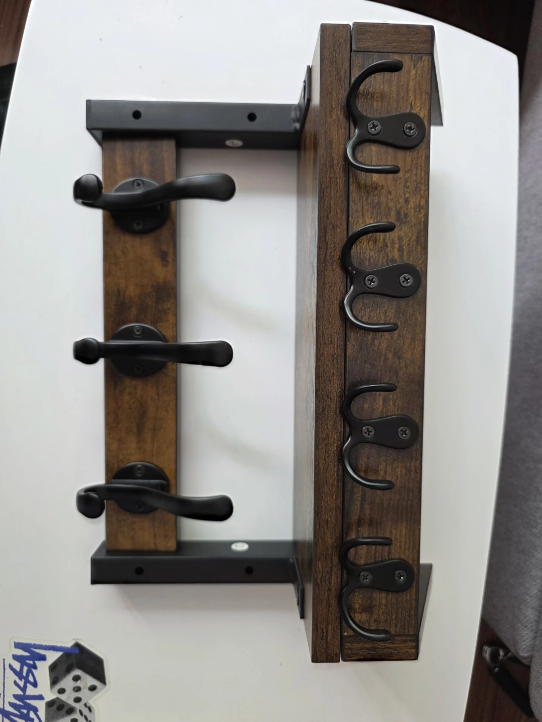 Wooden Wall Mounted Coat Rack - photo 2