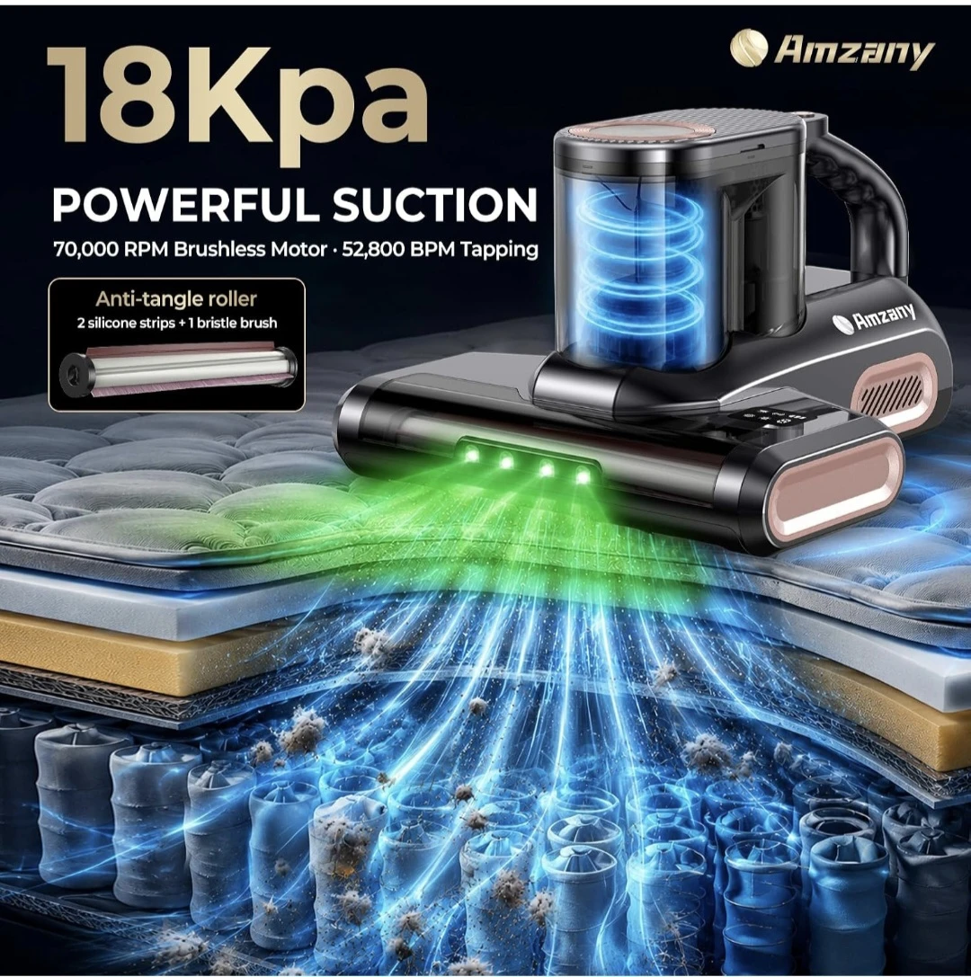 Amzany Mattress Vacuum Cleaner 18KPa Powerful Suction - photo 3