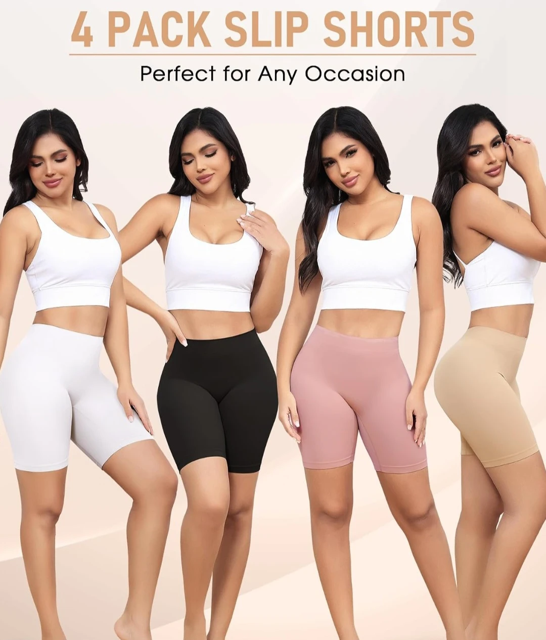 4 Pack Slip Shorts for Under Dresses! - photo 3