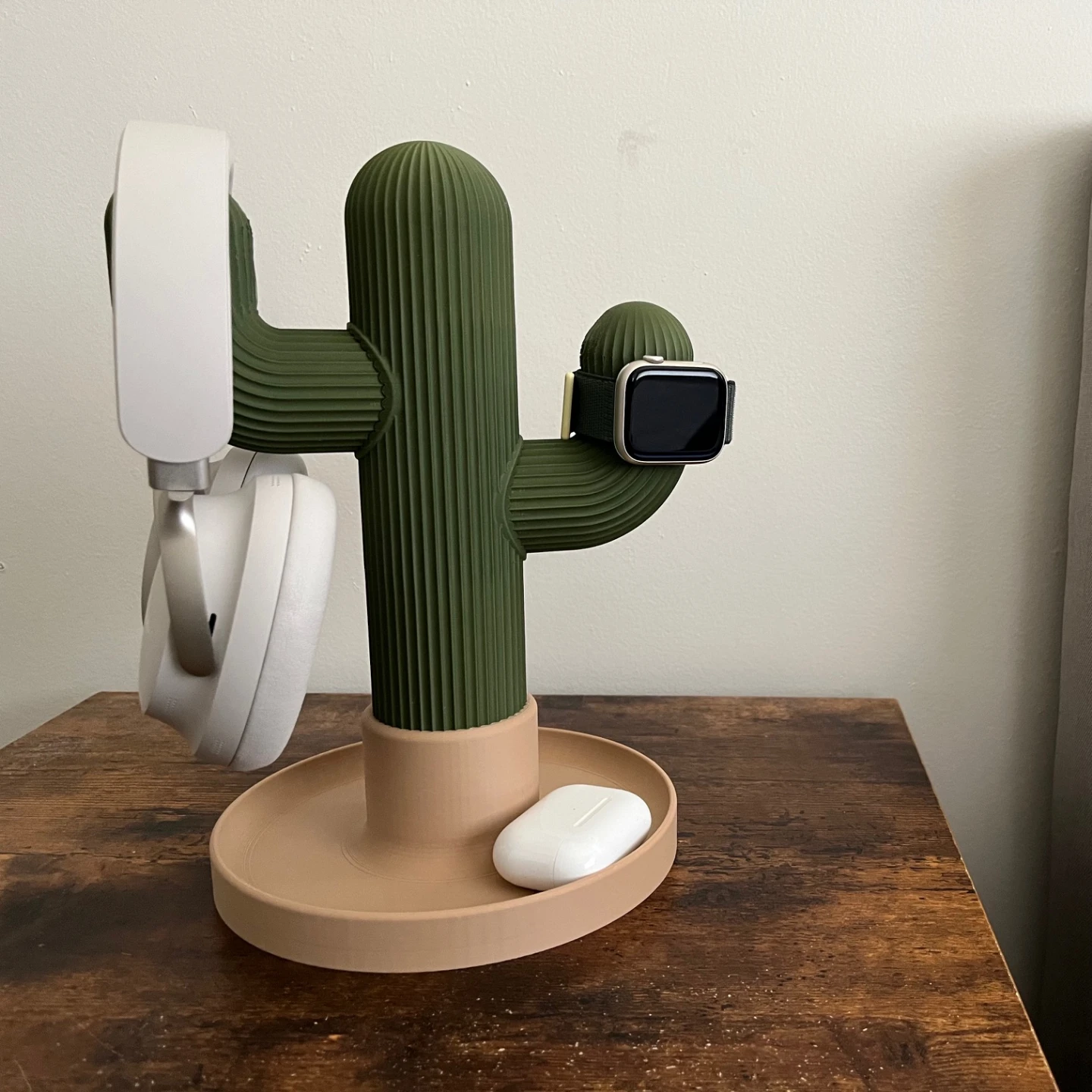 Cactus Desk Organizer Stand for Headphones & Smartwatch - photo 2
