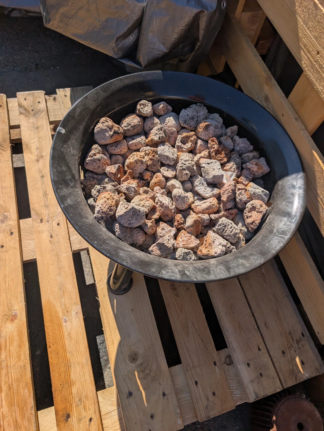 Black Propane Fire Pit with Lava Rocks - photo 2