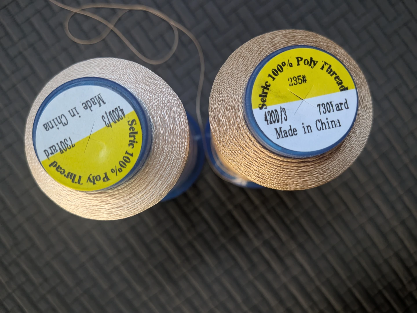 Selric Heavy Duty Khaki Polyester Thread 1460 Yrds - photo 5