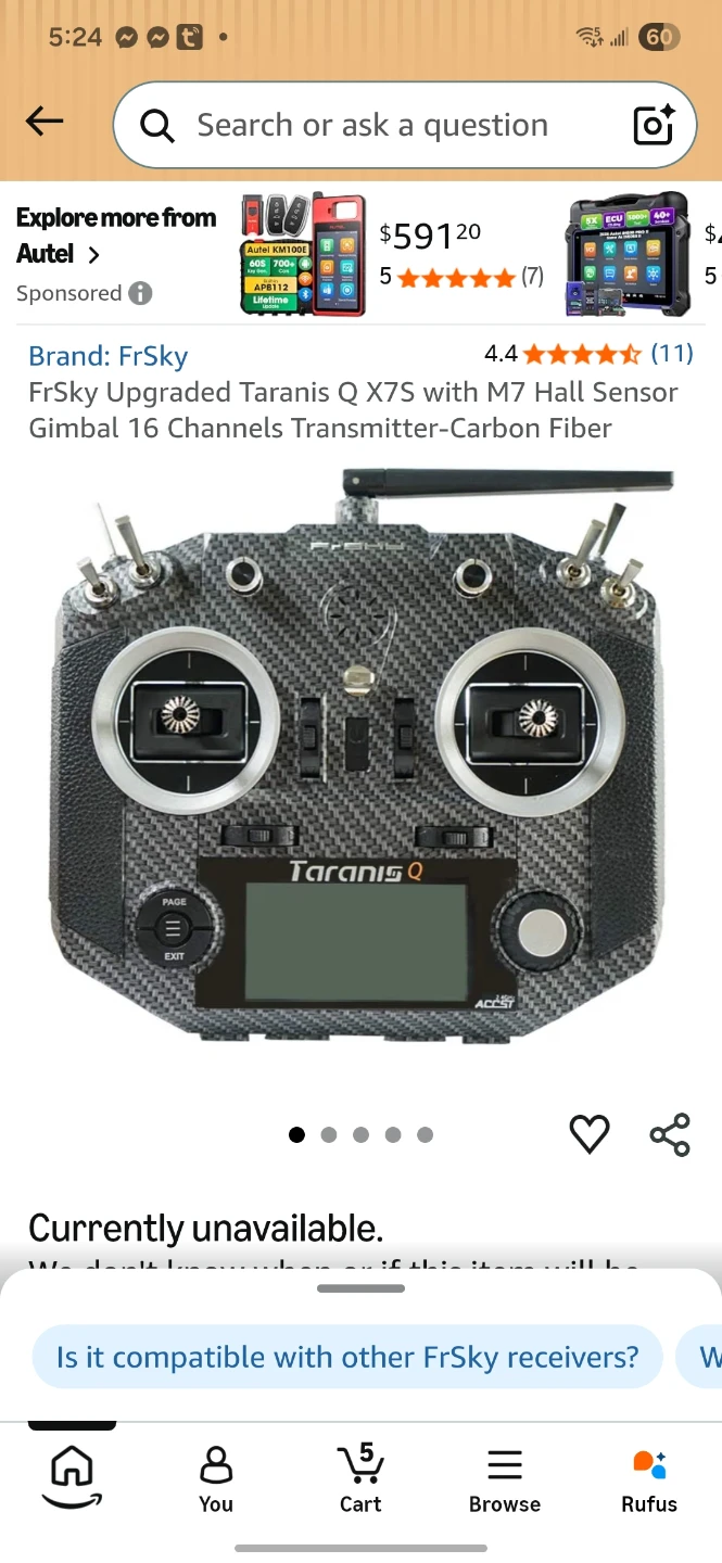 FrSky Taranis Q X7S 16 Channels Transmitter Carbon Fiber