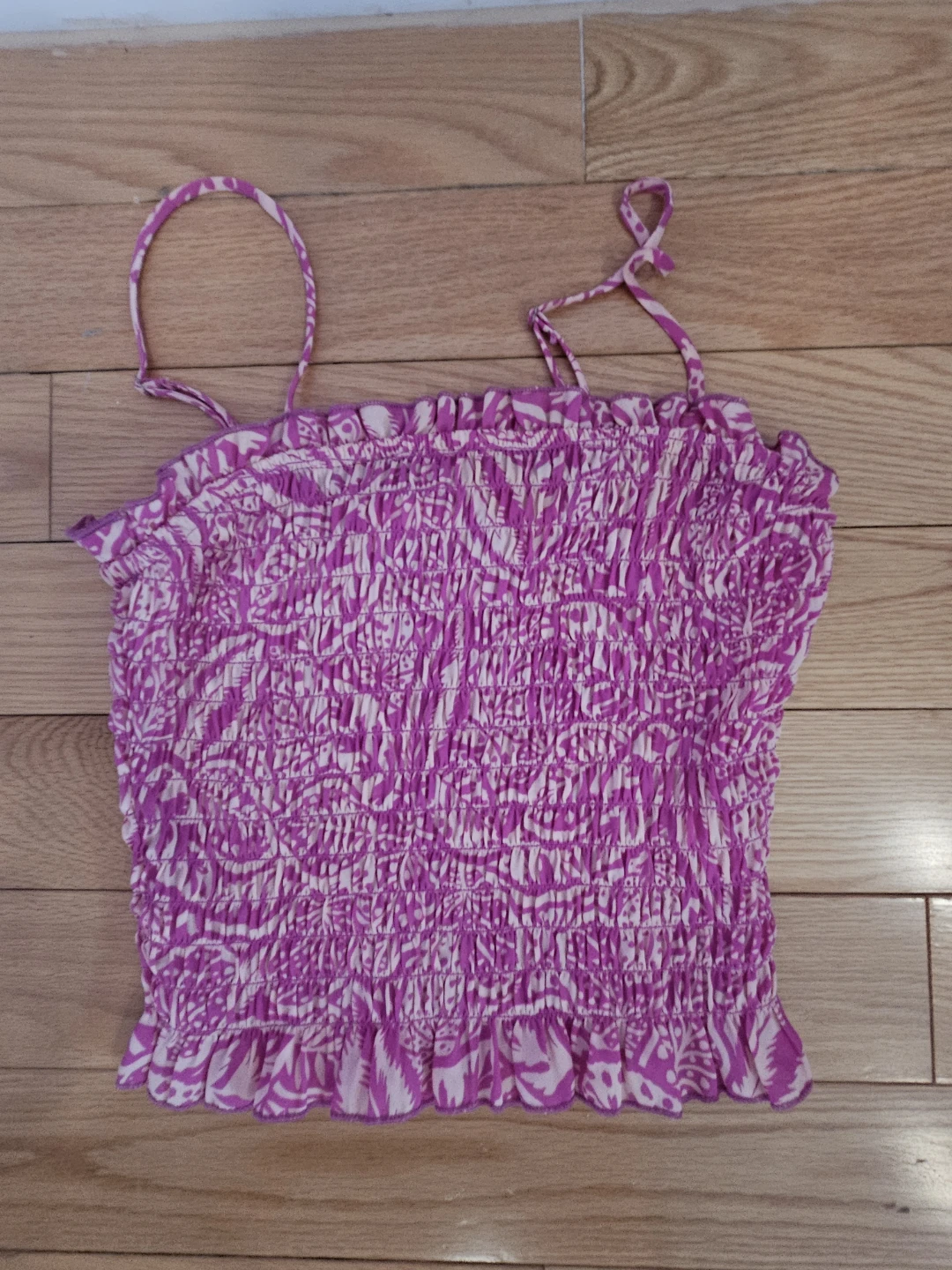 Sienna Sky Smocked Crop Top - Size S
