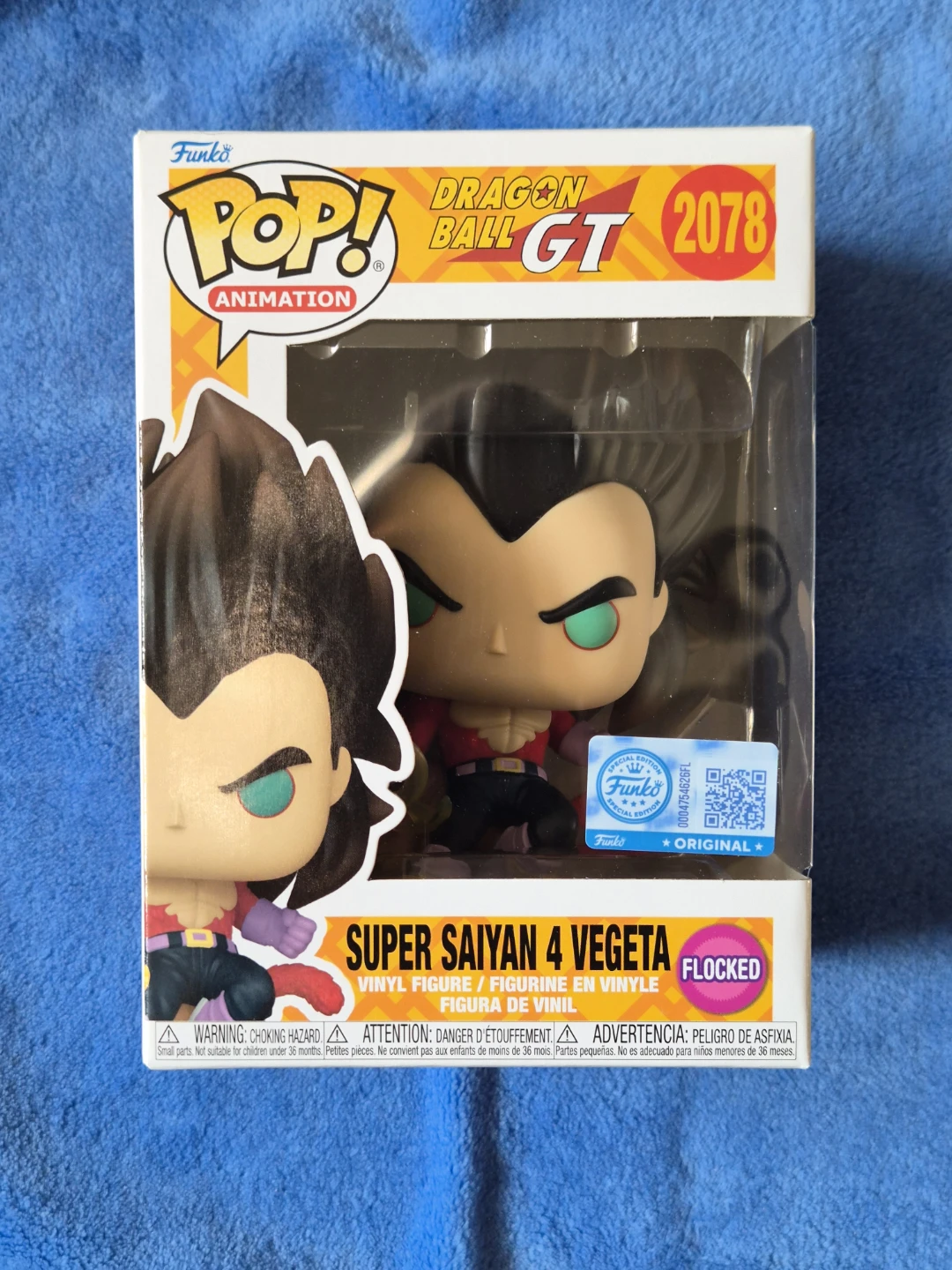 Read Bio | #2078 SSJ4 Vegeta [Flocked] (Dragonball GT) Funko Pop